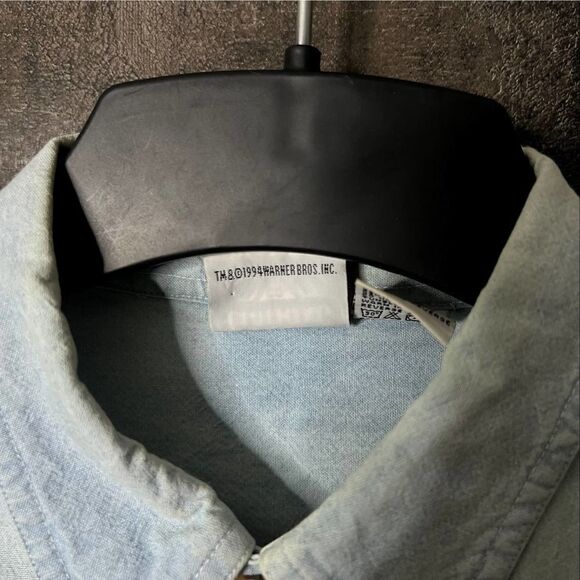 VTG Looney Tunes Button Down Shirt Large - Picture 4 of 4